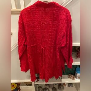 Blaque red jacket, size 1.  Although it’s long sleeved it’s light